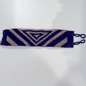 Leather beaded cuff